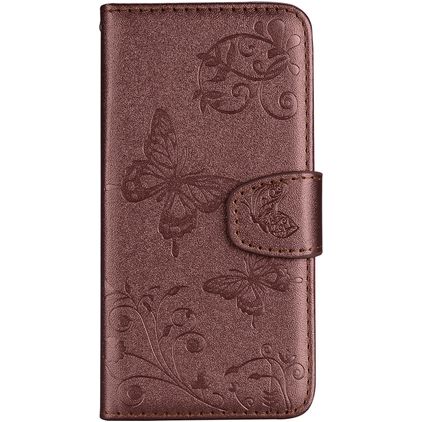Mobigear Butterfly Xiaomi Mi 8 SE Hülle Klapphülle Geldbörse - Braun