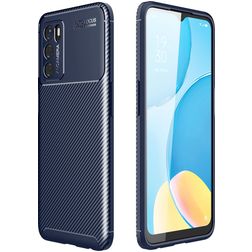 Mobigear Racing OPPO A16 Hülle Flexibles TPU Backcover - Braun