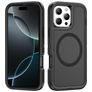 Mobigear Rugged Mag iPhone 16 Pro MagSafe Hülle Hardcase Backcover Stoßfest - Schwarz