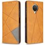 Mobigear Rhombus Slim Nokia G10 Hülle Klapphülle - Cognac