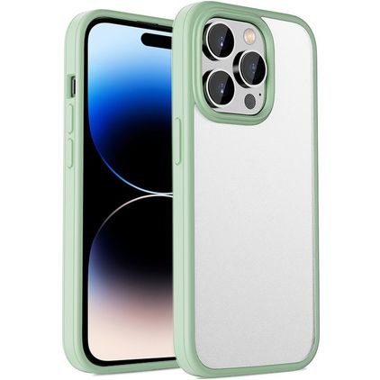 Mobigear Crystal iPhone 14 Pro Max Hülle Hardcase Backcover Stoßfest - Transparent / Grün