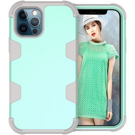 Mobigear Ultra Tough iPhone 12 Pro Max Hülle Hardcase Backcover Stoßfest - Türkis