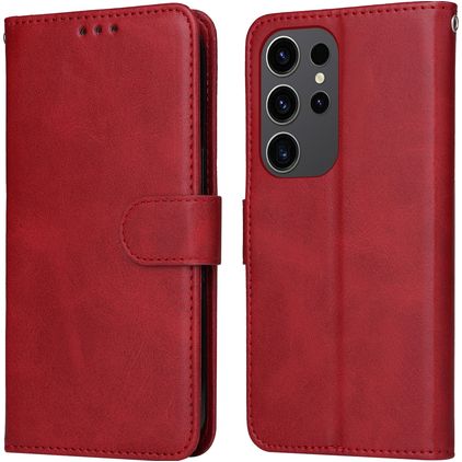 Mobigear Wallet Samsung Galaxy S24 Ultra Hülle Klapphülle Geldbörse - Rot