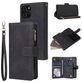 Mobigear Zipper iPhone 12 Pro Max Hülle Klapphülle Geldbörse - Schwarz