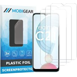 Mobigear Realme C21 Displayschutz Schutzfolie - Hüllenfreundlich (3er Pack)
