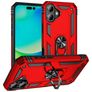 Mobigear Armor Ring iPhone 17 Hülle Hardcase Backcover Stoßfest mit Ringhalter - Rot