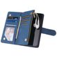 Mobigear Zipper iPhone 12 Mini Hülle Klapphülle Geldbörse - Blau
