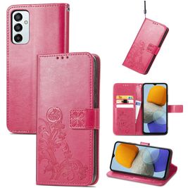 Mobigear Clover Samsung Galaxy M23 Hülle Klapphülle Geldbörse - Magenta