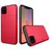 Mobigear Card iPhone 11 Hülle Hardcase Backcover Stoßfest mit Kartenhalter - Rot