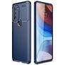 Mobigear Racing Motorola Moto G71 5G Hülle Flexibles TPU Backcover - Blau