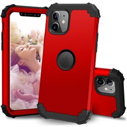 Mobigear Ultra Tough iPhone 11 Hülle Hardcase Backcover Stoßfest - Rot