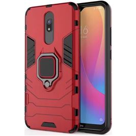 Mobigear Armor Ring Xiaomi Redmi 8 Hülle Hardcase Backcover Stoßfest mit Ringhalter - Rot