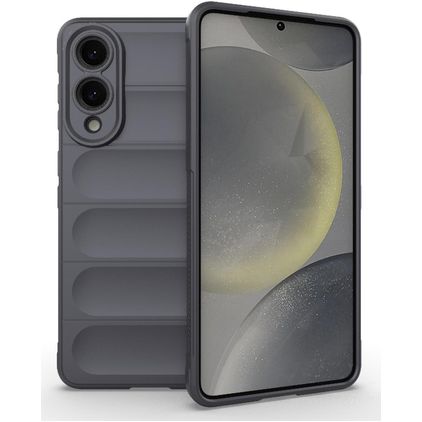 Mobigear Bumpy Samsung Galaxy S25 Edge Hülle Flexibles TPU Backcover - Grau