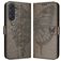 Mobigear Butterfly Samsung Galaxy M55 Klapphülle Portemonnaie - Grau