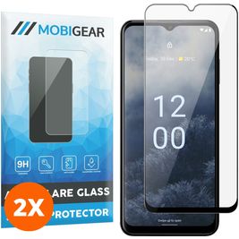 Mobigear Premium Nokia G60 5G Panzerglas Gehärtetes Glas Displayschutz - Hüllenfreundlich - Schwarz (2er Pack)