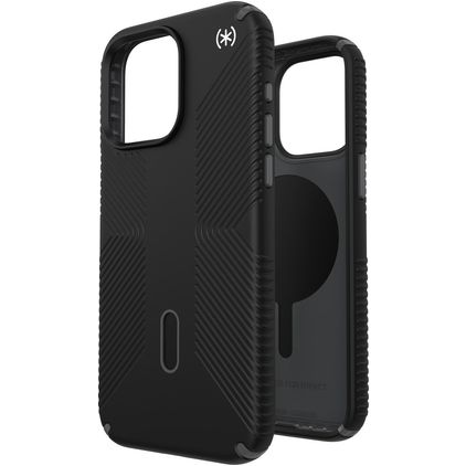 Speck Presidio2 Grip iPhone 15 Pro Max MagSafe Hülle Hardcase Backcover Stoßfest - Schwarz