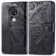 Mobigear Butterfly Nokia 6.2 Hülle Klapphülle Geldbörse - Schwarz