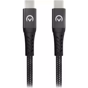 Mobilize Strong Nylon USB-C auf USB-C Kabel 1 Meter - Schwarz