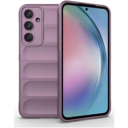 Mobigear Bumpy Samsung Galaxy A55 Hülle Flexibles TPU Backcover - Lila