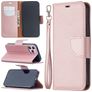 Mobigear Excellent iPhone 12 Hülle Klapphülle Geldbörse - Roségold