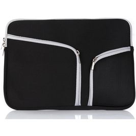 Mobigear Double Zipper Neopren Laptop Sleeve (max 27 cm x 36 cm) Laptop Hülle - Schwarz