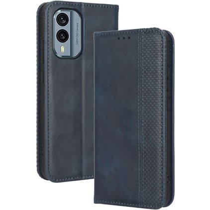 Mobigear Sensation Nokia X30 Hülle Klapphülle Geldbörse - Blau