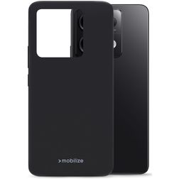 Mobilize Rubber Gelly POCO X6 Hülle Flexibles TPU Backcover - Matt Black