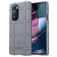 Mobigear Rugged Shield Motorola Edge X30 Hülle Flexibles TPU Backcover Stoßfest - Grau