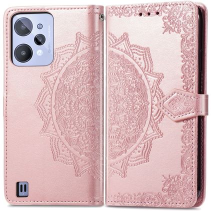Mobigear Mandala Realme C31 Hülle Klapphülle Geldbörse - Roségold