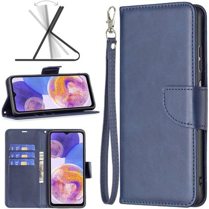 Mobigear Excellent Samsung Galaxy A23 Hülle Klapphülle Geldbörse - Blau