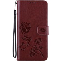 Mobigear Roses HONOR 50 Lite Hülle Klapphülle Geldbörse - Braun