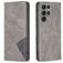 Mobigear Rhombus Slim Samsung Galaxy S25 Ultra Hülle Klapphülle - Grau