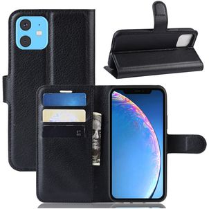 Mobigear Classic iPhone 11 Hülle Klapphülle Geldbörse - Schwarz