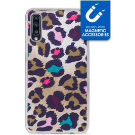 My Style Magneta Samsung Galaxy A70 Hülle Flexibles TPU Backcover - Leopard