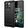 Mobigear Brushed Slim OnePlus 10T Hülle Flexibles TPU Backcover - Schwarz