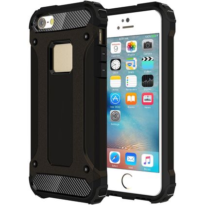 Mobigear Outdoor iPhone 5S Hülle Hardcase Backcover Stoßfest - Schwarz