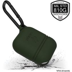 Catalyst Waterproof Apple AirPods 1 Hülle Flexibles Silikon Wasserdicht - Dunkelgrün