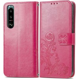 Mobigear clover Sony Xperia 5 IV Hülle Klapphülle Geldbörse - Magenta