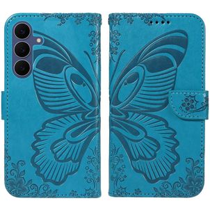Mobigear Butterfly Samsung Galaxy S26 FE Hülle Klapphülle Geldbörse - Blau