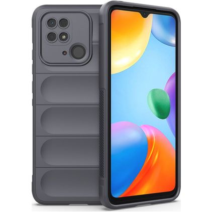 Mobigear Bumpy Xiaomi Redmi 10C Hülle Flexibles TPU Backcover - Charcoal