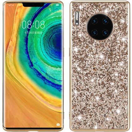 Mobigear Glitter Huawei Mate 30 Pro Hülle Hardcase Backcover - Gold