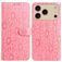 Mobigear Flowers iPhone 17 Pro Max Hülle Klapphülle Geldbörse - Pink