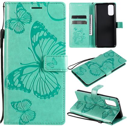 Mobigear Butterfly OPPO Reno 4 Hülle Klapphülle Geldbörse - Türkis