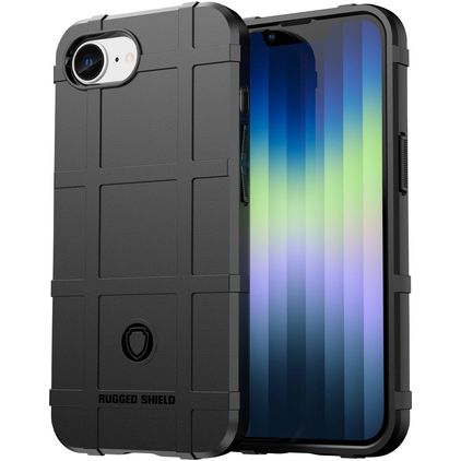 Mobigear Rugged Shield iPhone 17e Hülle Flexibles TPU Backcover Stoßfest - Schwarz
