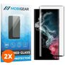 Mobigear Premium Samsung Galaxy S22 Ultra Panzerglas Gehärtetes Glas Displayschutz - Hüllenfreundlich - Schwarz (2er Pack)