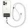 Mobigear Nylon Lanyard Universal-Handykette einstellbar - Schwarz / Weiß
