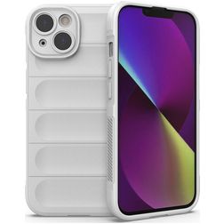 Mobigear Bumpy iPhone 14 Hülle Flexibles TPU Backcover - Weiß