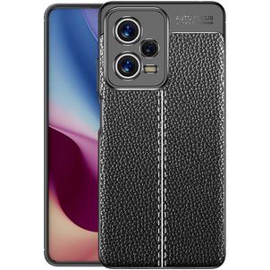 Mobigear Luxury POCO X5 Pro Hülle Flexibles TPU Backcover - Schwarz