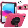 Mobigear SureGrip iPad 11 (2025) Hülle Kunststoff,Silikon Backcover + Stifthalter + Schulterträger + Ständer - Pink