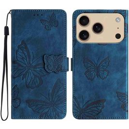 Mobigear Butterfly iPhone 17 Pro Max Hülle Klapphülle Geldbörse - Blau